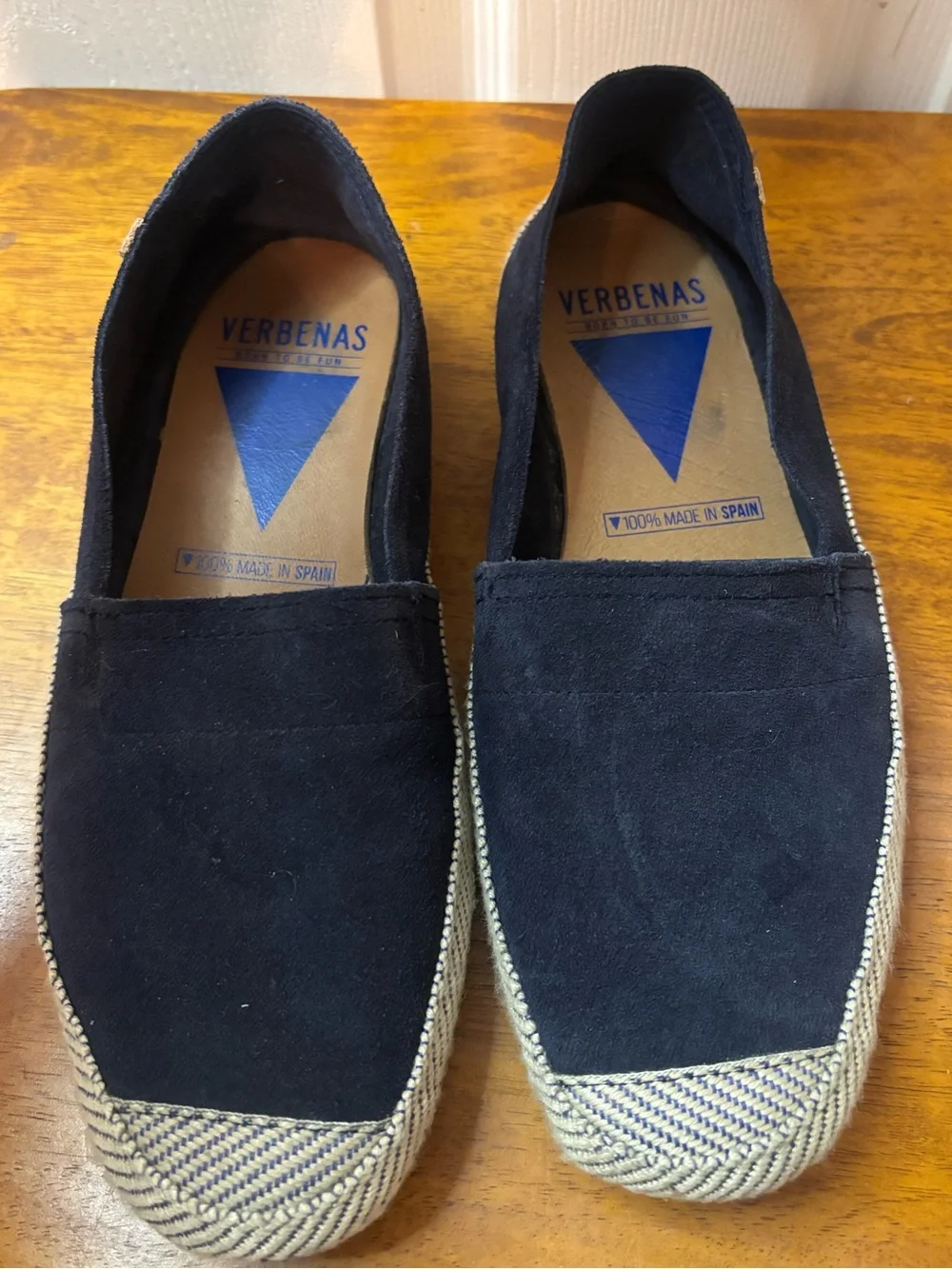 Women’s size 39 Verbenas Navy Suede Espadrille Flats